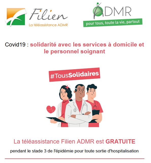 COVID 19 - LA Téléassistance FILIEN GRATUITE