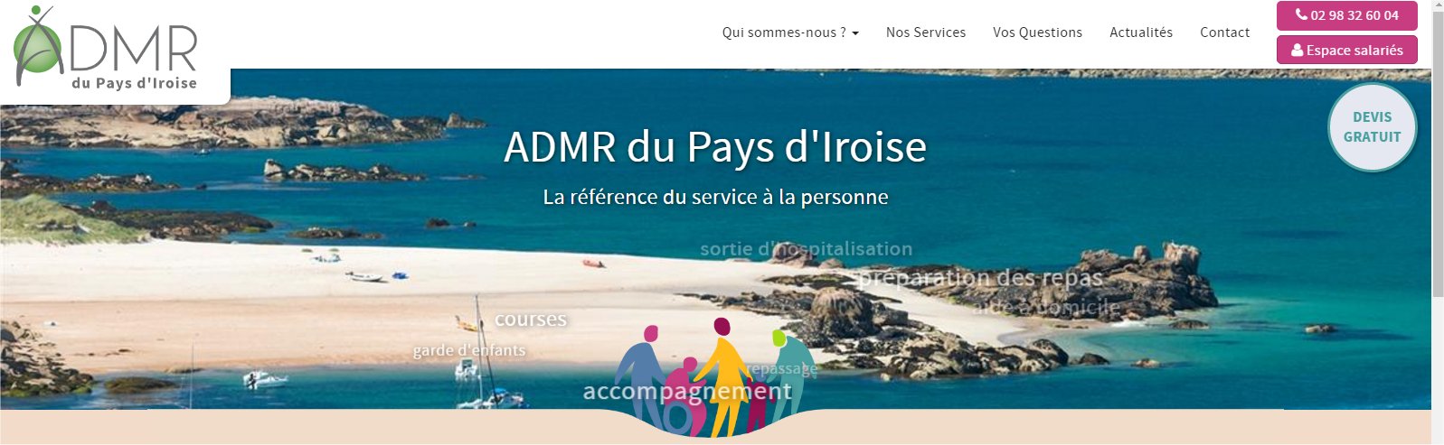 Le nouveau site de l'ADMR du pays d'Iroise est en ligne !
