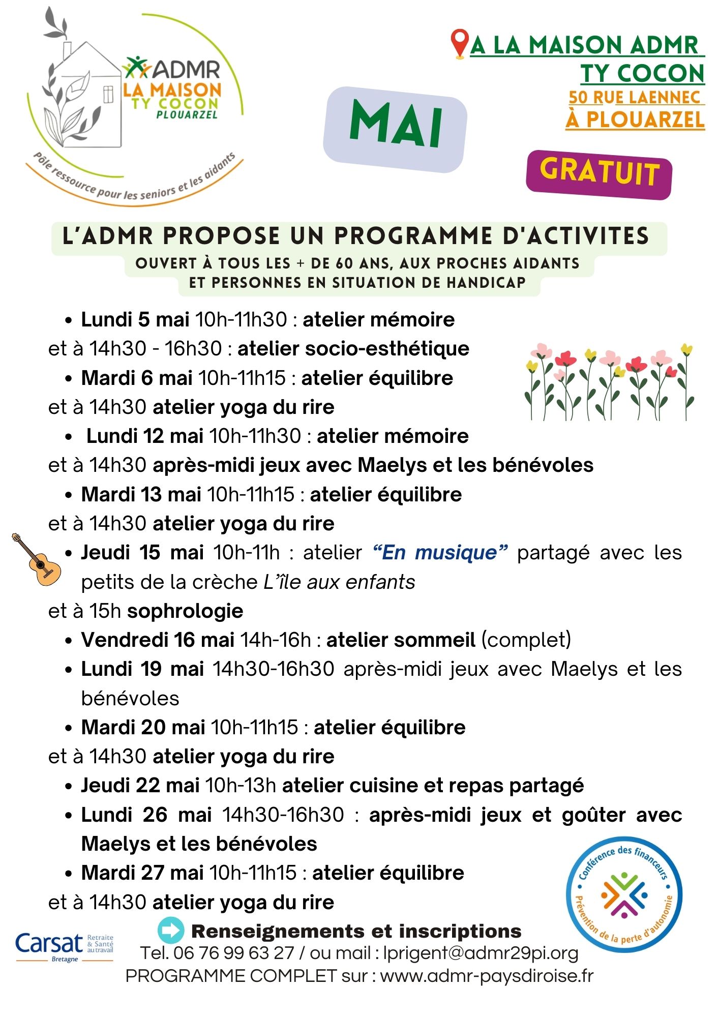 Programme Maison ADMR Ty Cocon MAI