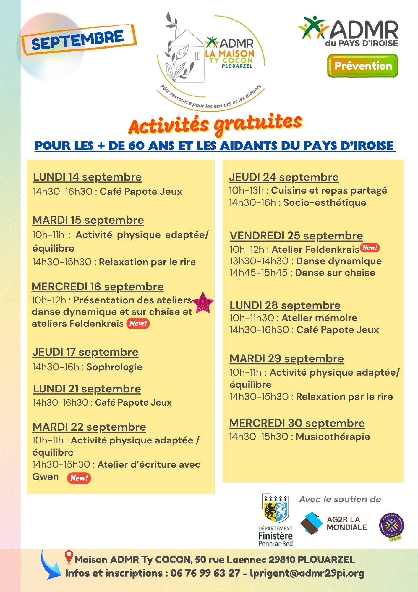 Programme de septembre 2026  Maison ADMR