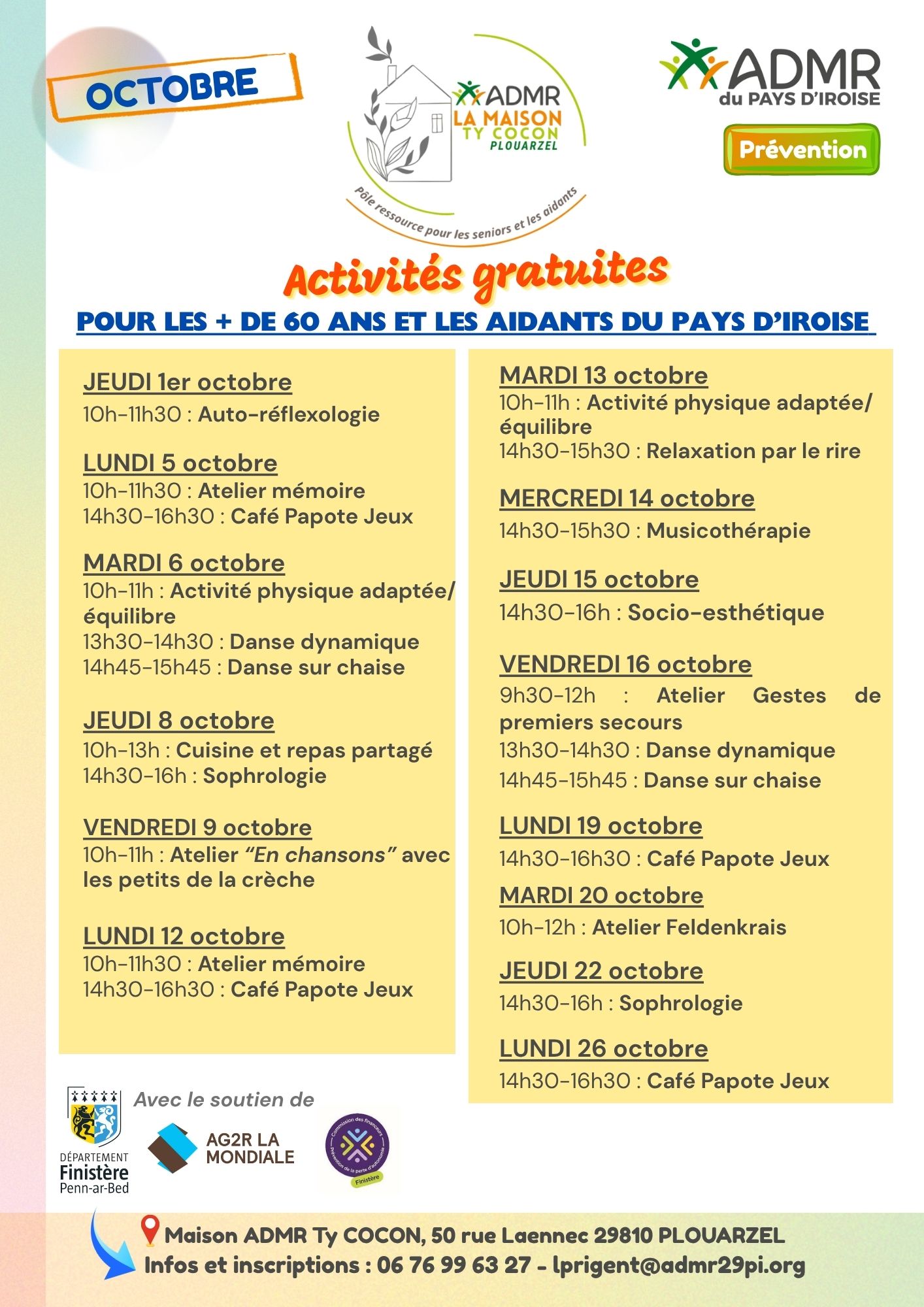 Programme Maison ADMR Octobre 2026